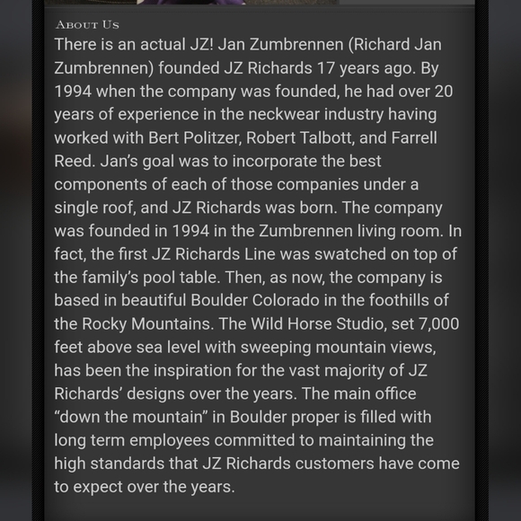 J. Z. Richards Gallery Collection 100% Silk Pink Paisley Hand Made Mens Neck Tie - Picture 10 of 10